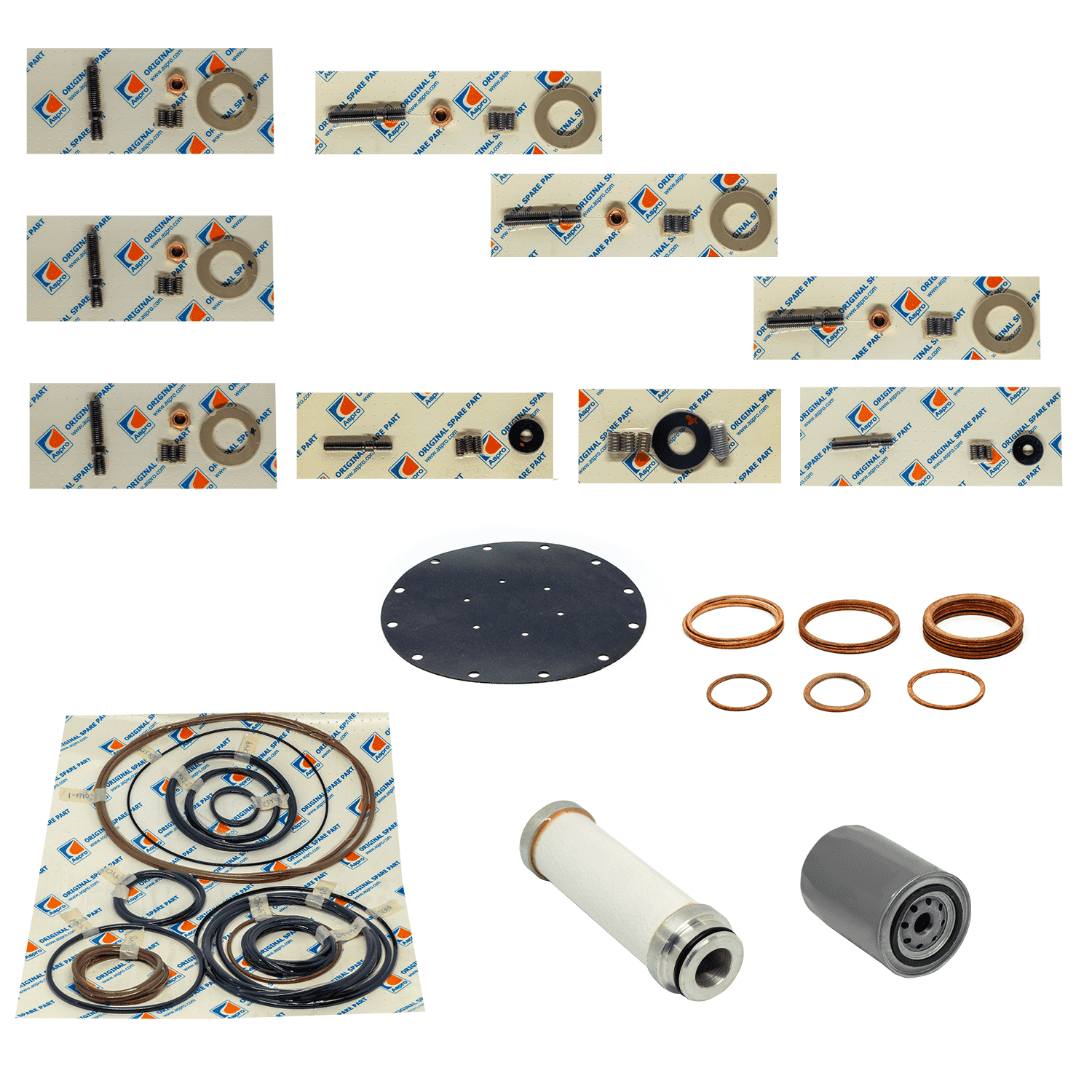 Kit Mantenimiento Compresor Gnc Aspro 70-3-19 | 4.000 Horas